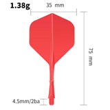 Maxbell Standard Darts Flight and Darts Shafts 2BA Thread Replace Part Durable Red