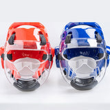 Maxbell Clear Taekwondo Mask Head Cover Detachable Face Shield Head Gear for Boxing Adults