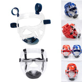 Maxbell Clear Taekwondo Mask Head Cover Detachable Face Shield Head Gear for Boxing Adults