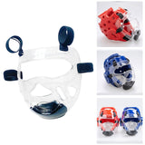 Maxbell Clear Taekwondo Mask Head Cover Detachable Face Shield Head Gear for Boxing Adults