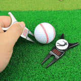 Maxbell Golf Divot Repair Tool Golf Club Holder Practice Women Men Golfer Putting Black with Marker