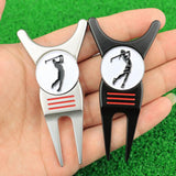 Maxbell Golf Divot Repair Tool Golf Club Holder Practice Women Men Golfer Putting Black with Marker