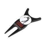 Maxbell Golf Divot Repair Tool Golf Club Holder Practice Women Men Golfer Putting Black with Marker