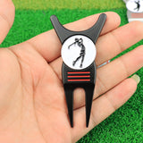 Maxbell Golf Divot Repair Tool Golf Club Holder Practice Women Men Golfer Putting Black with Marker