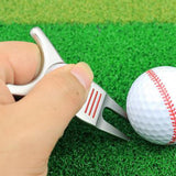 Maxbell Golf Divot Repair Tool Golf Club Holder Practice Women Men Golfer Putting Silver with Marker