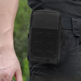 Maxbell Waist Bag Pouch Fanny Pack Key Holder Tote Bum Bags for Running Fishing Men Black