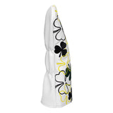 Maxbell Golf Club Head Cover Golf Wood Covers Club Protection PU Leather with Tags 1 White
