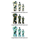 Maxbell Golf Club Head Cover Golf Wood Covers Club Protection PU Leather with Tags 1 White