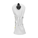 Maxbell Golf Club Head Cover Golf Wood Covers Club Protection PU Leather with Tags FW White