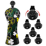 Maxbell Golf Club Head Cover Golf Wood Covers Club Protection PU Leather with Tags UT Black