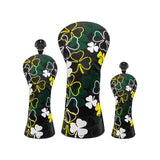Maxbell Golf Club Head Cover Golf Wood Covers Club Protection PU Leather with Tags Set Black