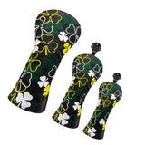 Maxbell Golf Club Head Cover Golf Wood Covers Club Protection PU Leather with Tags Set Black