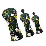 Maxbell Golf Club Head Cover Golf Wood Covers Club Protection PU Leather with Tags Set Black