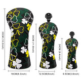 Maxbell Golf Club Head Cover Golf Wood Covers Club Protection PU Leather with Tags Set Black