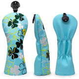 Maxbell Golf Club Head Cover Golf Wood Covers Club Protection PU Leather with Tags FW Blue