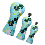 Maxbell Golf Club Head Cover Golf Wood Covers Club Protection PU Leather with Tags Set Blue
