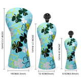 Maxbell Golf Club Head Cover Golf Wood Covers Club Protection PU Leather with Tags Set Blue