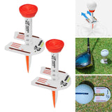 Maxbell 2Pcs Golf Tees Ball Holder Adjustable Height Indoor Outdoor Golfer Gift Red