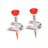 Maxbell 2Pcs Golf Tees Ball Holder Adjustable Height Indoor Outdoor Golfer Gift Red