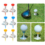 Maxbell 2Pcs Golf Tees Ball Holder Adjustable Height Indoor Outdoor Golfer Gift Red