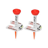 Maxbell 2Pcs Golf Tees Ball Holder Adjustable Height Indoor Outdoor Golfer Gift Red