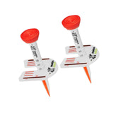 Maxbell 2Pcs Golf Tees Ball Holder Adjustable Height Indoor Outdoor Golfer Gift Red