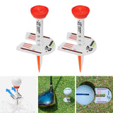 Maxbell 2Pcs Golf Tees Ball Holder Adjustable Height Indoor Outdoor Golfer Gift Red