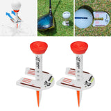 Maxbell 2Pcs Golf Tees Ball Holder Adjustable Height Indoor Outdoor Golfer Gift Red