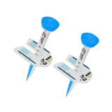 Maxbell 2Pcs Golf Tees Ball Holder Adjustable Height Indoor Outdoor Golfer Gift Blue