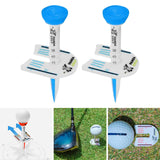 Maxbell 2Pcs Golf Tees Ball Holder Adjustable Height Indoor Outdoor Golfer Gift Blue