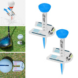 Maxbell 2Pcs Golf Tees Ball Holder Adjustable Height Indoor Outdoor Golfer Gift Blue