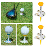 Maxbell 2Pcs Golf Tees Ball Holder Adjustable Height Indoor Outdoor Golfer Gift Yellow