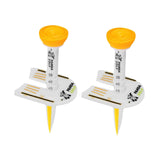 Maxbell 2Pcs Golf Tees Ball Holder Adjustable Height Indoor Outdoor Golfer Gift Yellow