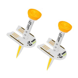 Maxbell 2Pcs Golf Tees Ball Holder Adjustable Height Indoor Outdoor Golfer Gift Yellow