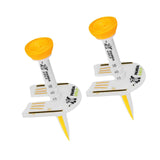 Maxbell 2Pcs Golf Tees Ball Holder Adjustable Height Indoor Outdoor Golfer Gift Yellow