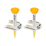 Maxbell 2Pcs Golf Tees Ball Holder Adjustable Height Indoor Outdoor Golfer Gift Yellow