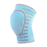 Maxbell Youth Knee Pad Thickened Sponge Anti Slip Elastic for Tennis Skating Blue