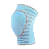 Maxbell Youth Knee Pad Thickened Sponge Anti Slip Elastic for Tennis Skating Blue