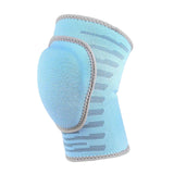 Maxbell Youth Knee Pad Thickened Sponge Anti Slip Elastic for Tennis Skating Blue