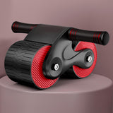 Maxbell Abdominal Roller Exercise Waist Trainer Non Slip ABs Wheel Roller for Unisex Red
