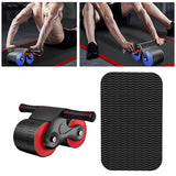 Maxbell Abdominal Roller Exercise Waist Trainer Non Slip ABs Wheel Roller for Unisex Red