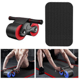Maxbell Abdominal Roller Exercise Waist Trainer Non Slip ABs Wheel Roller for Unisex Red
