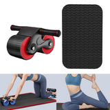 Maxbell Abdominal Roller Exercise Waist Trainer Non Slip ABs Wheel Roller for Unisex Red