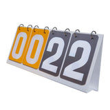 Maxbell 4 digits Flip Score Board Large Game for Tennis Ball Basketball Volleyball Yellow Gray