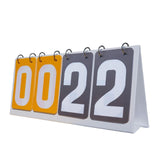 Maxbell 4 digits Flip Score Board Large Game for Tennis Ball Basketball Volleyball Yellow Gray