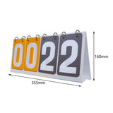 Maxbell 4 digits Flip Score Board Large Game for Tennis Ball Basketball Volleyball Yellow Gray