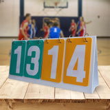 Maxbell 4 digits Flip Score Board Large Game for Tennis Ball Basketball Volleyball Yellow Green