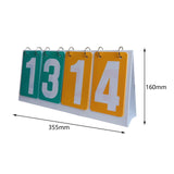 Maxbell 4 digits Flip Score Board Large Game for Tennis Ball Basketball Volleyball Yellow Green