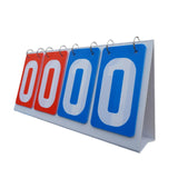 Maxbell 4 digits Flip Score Board Large Game for Tennis Ball Basketball Volleyball Red Blue