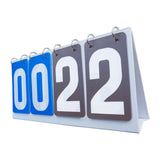 Maxbell 4 digits Flip Score Board Large Game for Tennis Ball Basketball Volleyball Gray Blue